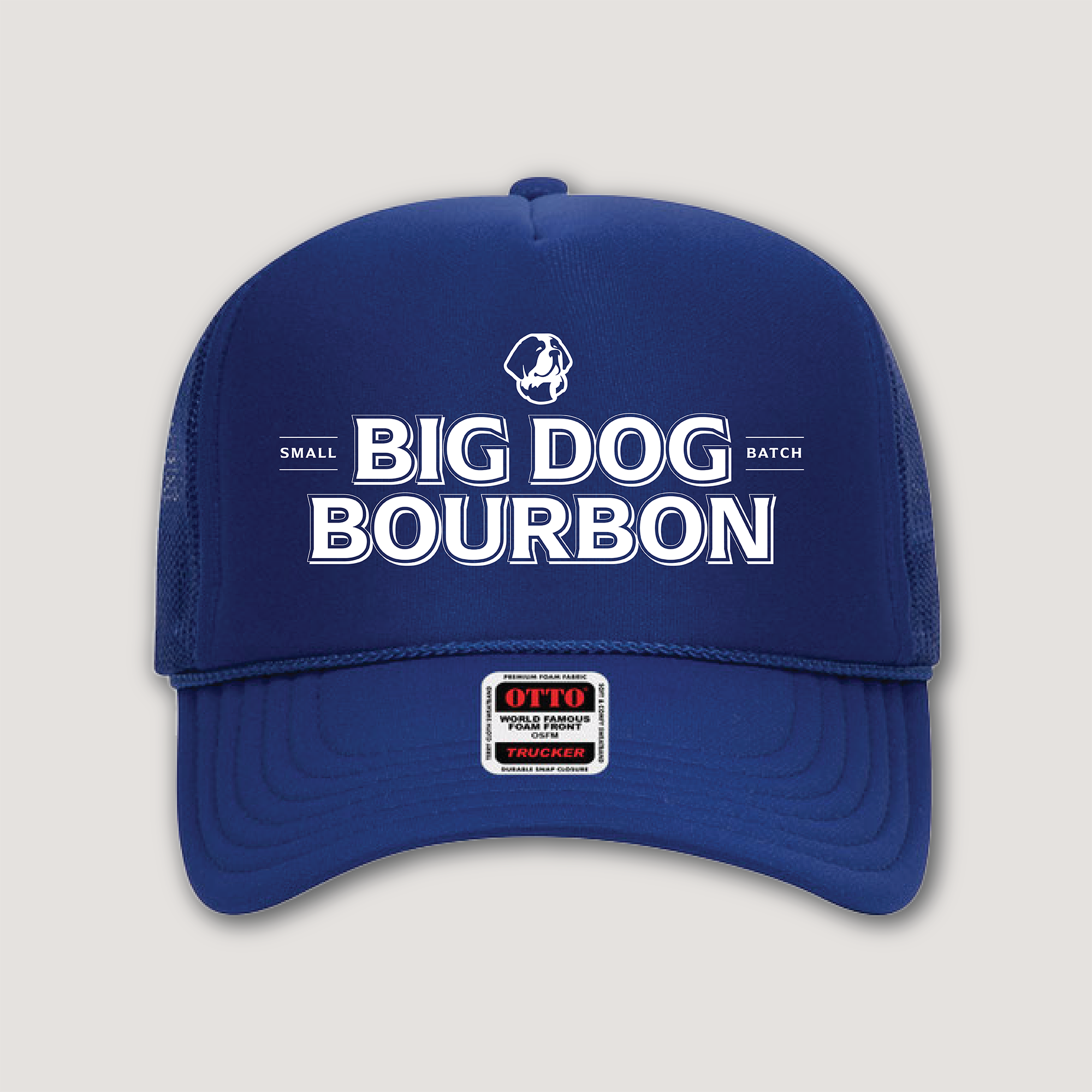 Big Dog Bourbon Trucker Hat – Royal Blue