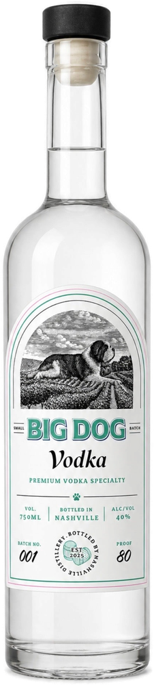 Big Dog Vodka bottle